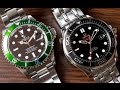 Rolex Submariner 16610 LV and Omega Seamaster Professional 300M video comparison 4K