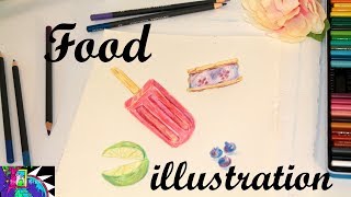 How to Draw Food Illustrations | Desserts & Fruit | POP ART screenshot 2