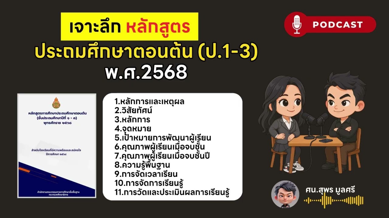 เจาะลึก หลักสูตร ประถมศึกษาตอนต้น (ป.1-3) พ.ศ.2568
