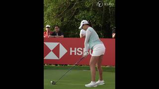 Is this how it feels to throw a club?  She is Miranda Wang from China.