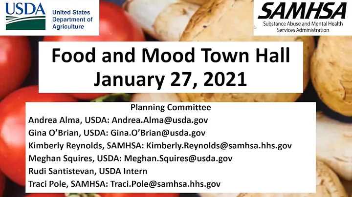 USDA/SAMHSA Food and Mood Town Hall