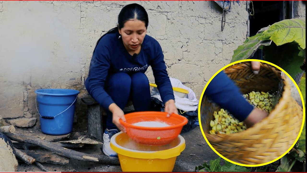 Como Pelar Maíz con Ceniza a leña fácil y sencillo.