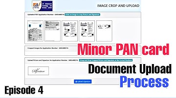 UTI PSA New minor PAN card Document Crop and upload Process Episode 4
