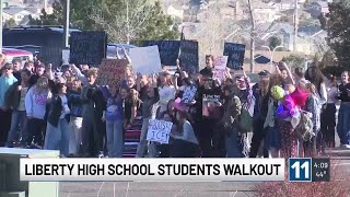 Liberty High Schoolers walkout to protest ICE enforcement