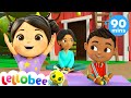 Yoga Song! | 90 MINS | 🐝 PRESCHOOL PLAYHOUSE 🐝 | Lellobee Kids Karaoke