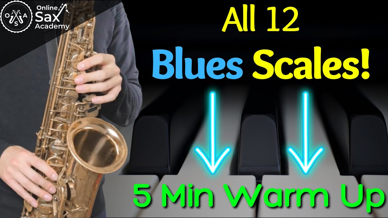 Learn All 12 Blues Scales: 5 min Play-Along Warm Up #84