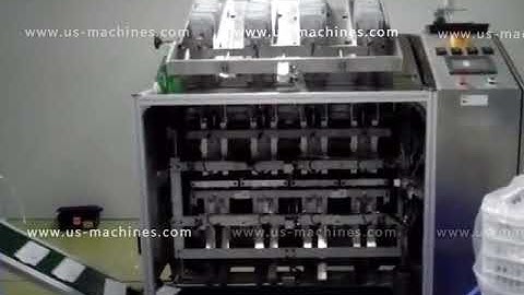 Irregular shape cosmetic essential oil bag pouch liquid filling sealing packing machine 4 lanes