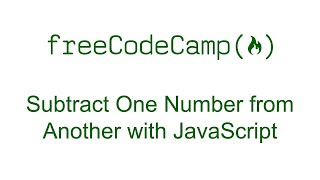 Subtract One Number from Another with JavaScript