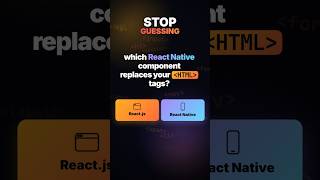 Part 2: React Native Components vs HTML Tags #reactjs #javascript