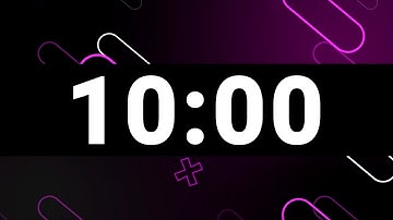 10 Minute Timer with Relaxing Upbeat Music and Alarm, Countdown Clock for Stress Relief