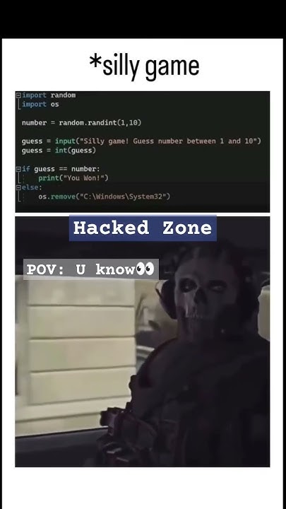 Silly Game in #python Language☠️ #programming #coding #game #prank ...
