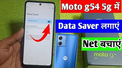Moto g54 5g me data saver kaise lagaye | how to enable data saver Moto g54 5g