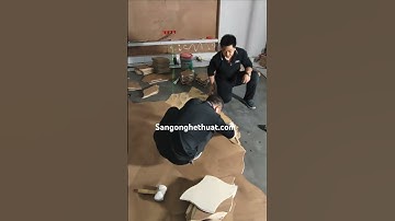 Cận cảnh thi công Sàn Gỗ Nghệ Thuật Cao Cấp #sangohoavan #sangonghethuat