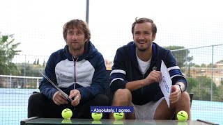 Daniil Medvedev and his coach Gilles Cervara - Fun Interview