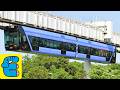 千葉都市モノレール 通過 発着 前面展望 Chiba Urban Monorail Passing, Arrivals and Departures, Front View [Eng Subs]