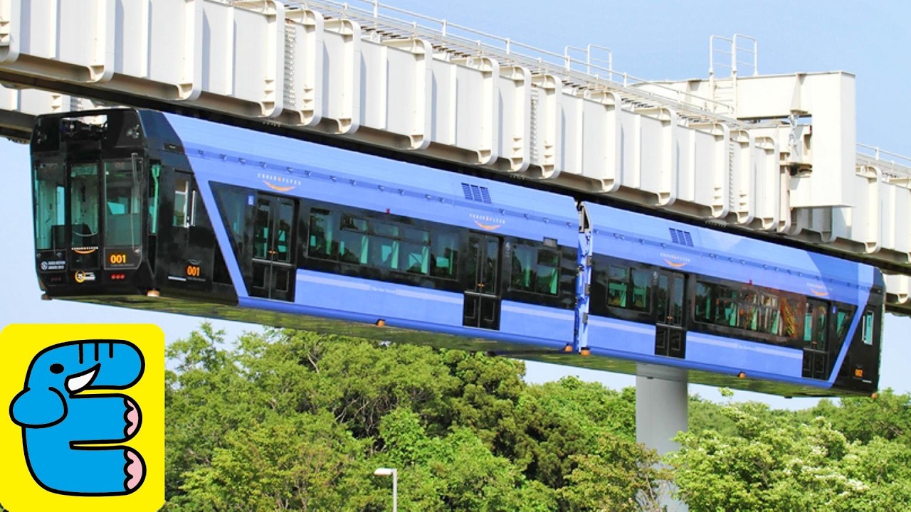 千葉都市モノレール 通過 発着 前面展望 Chiba Urban Monorail Passing, Arrivals and Departures, Front View [Eng Subs]
