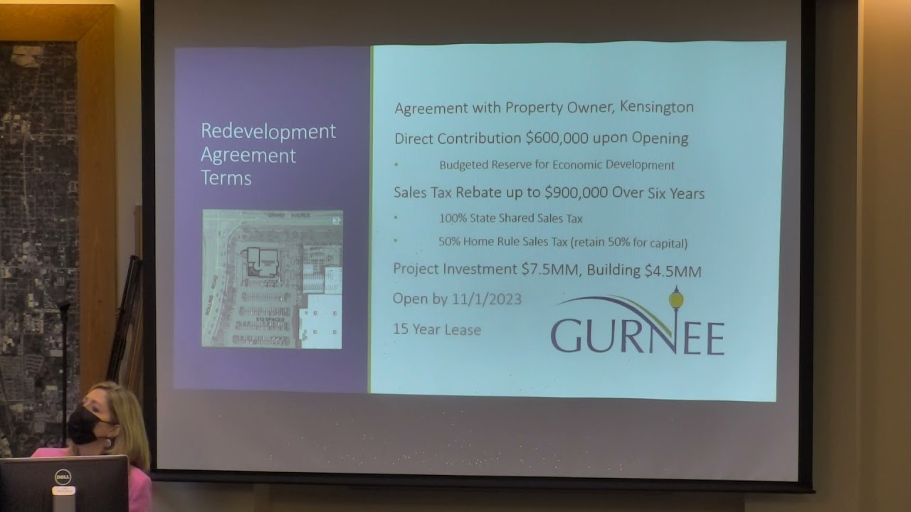 Monday, April 12th, 2021 Village of Gurnee Public Hearing #1  - Kensington Redevelopment Agreement