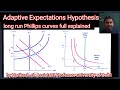 Adaptive expectations hypothesis | long run Phillips curves | full explained by Harikesh sir|