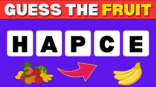 Guess the Fruits by Scrambled Word | Jumbled Word Quiz | Fun & Educational Game -Test Your Knowledge