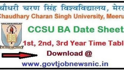 #ccsu  regular / private date sheet |  b.a exam | u.g p.g exam calender | CCS University meerut