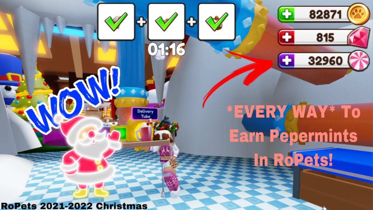 *EVERY WAY* To Earn *PEPERMINTS* In RoPets.