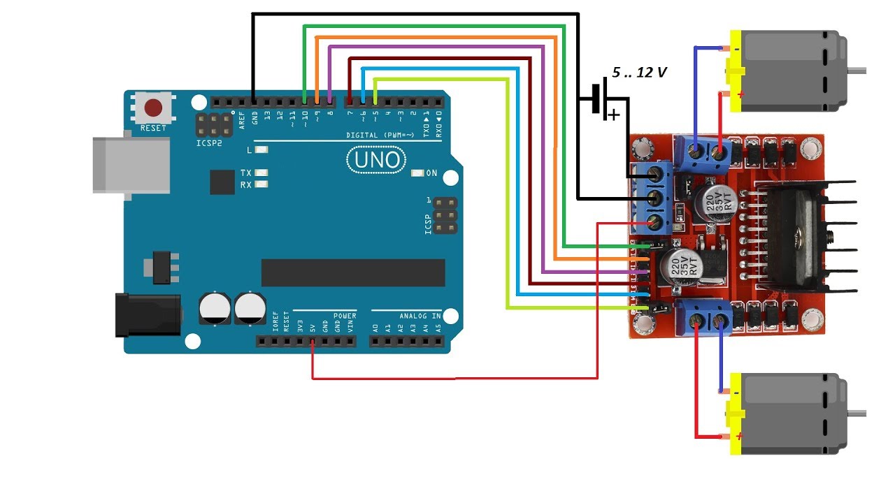 L298n Motor Driver Connection With Arduino Mzaerbuild