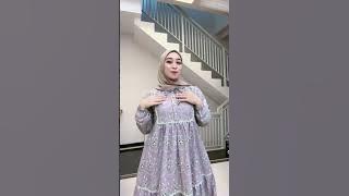 Gamis Lebaran Model Salvina Midi Katun Bordil
