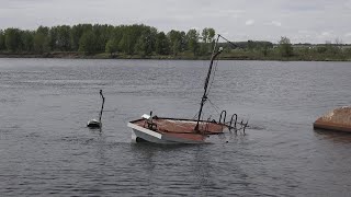 с.Николо-Березовка. Краснокамский р-н. На Каме утонул земснаряд.