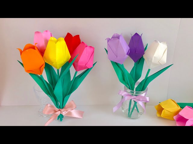 【折り紙】チューリップ  Origami Tulip