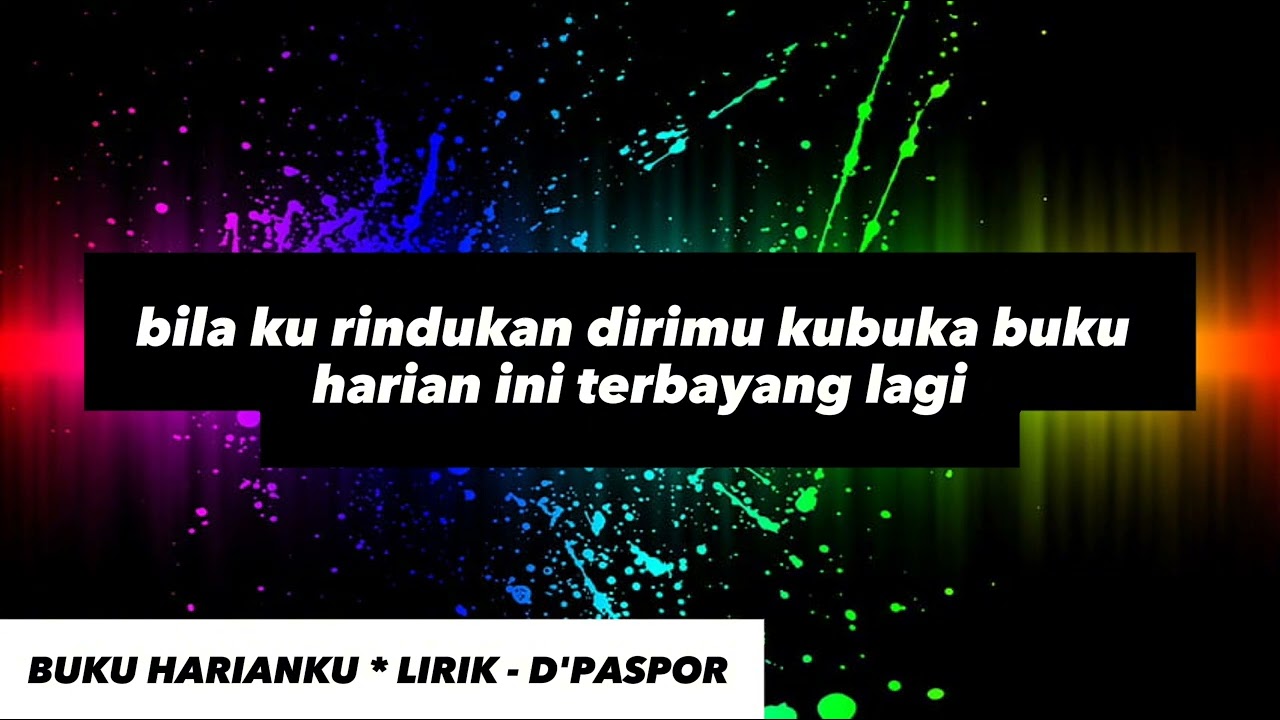 BUKU HARIANKU * LIRIK - D'PASPOR