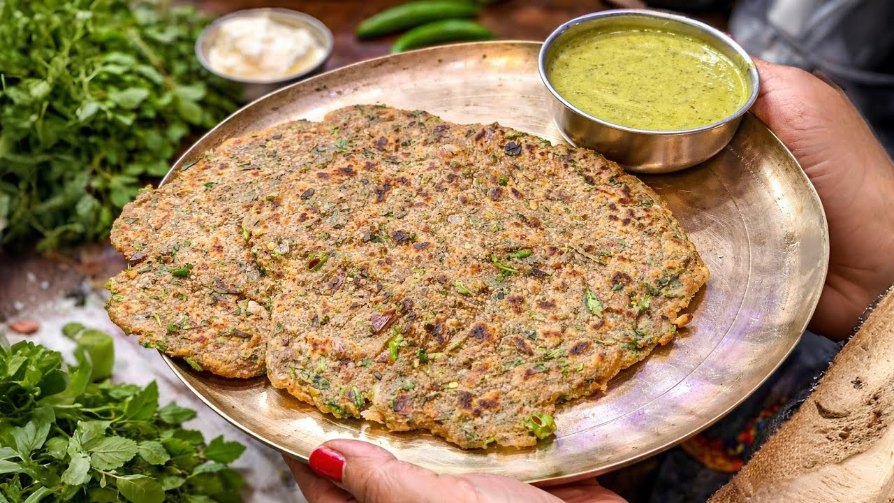 Methi Ka Paratha Recipe | Soft & Healthy Fenugreek Paratha with Hari Chutney | Easy Indian Breakfast