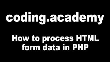 How to process HTML form data in PHP
