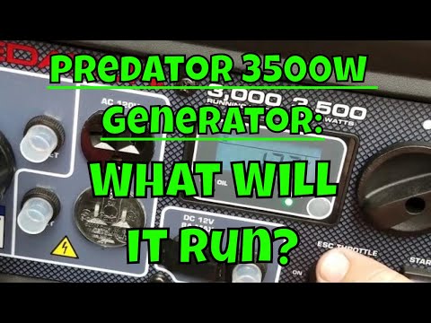 Harbor Freight 3500 Watt Predator Generator - What Will It Run?
