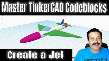 Create a 3D model Jet using Code! A Tinkercad Codeblocks Creation