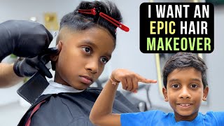 I WANT AN EPIC HAIR MAKEOVER! Kids Hairstyle Boy ☆