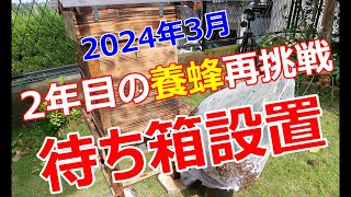 2年目の養蜂再挑戦　2024年月　待ち箱設置