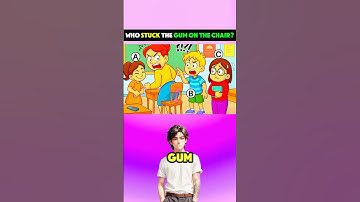 who stuck the gum on the chair?  #quiztime #riddle #logicpuzzles #brainteasers #ytshorts