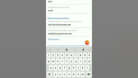Outlook Android App POP3 adding mail account