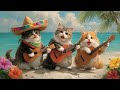 Relax with the Adorably Cute Rumba Tunes of Three Cats | Meowmba Trio Rocks the Rumba! 🐾🎷🐱