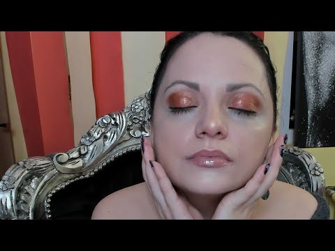 #peach #wet #glossy #makeup #tutorial