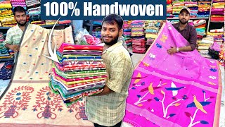 Pure Matka Silk Pure Bengal Tussar Silk Linen Jamdani Pure Cotton Paithani Pure Linen Saree