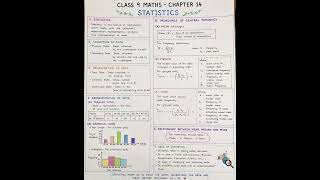 class 9th #chapter 14#statistics #one page #Short notes #