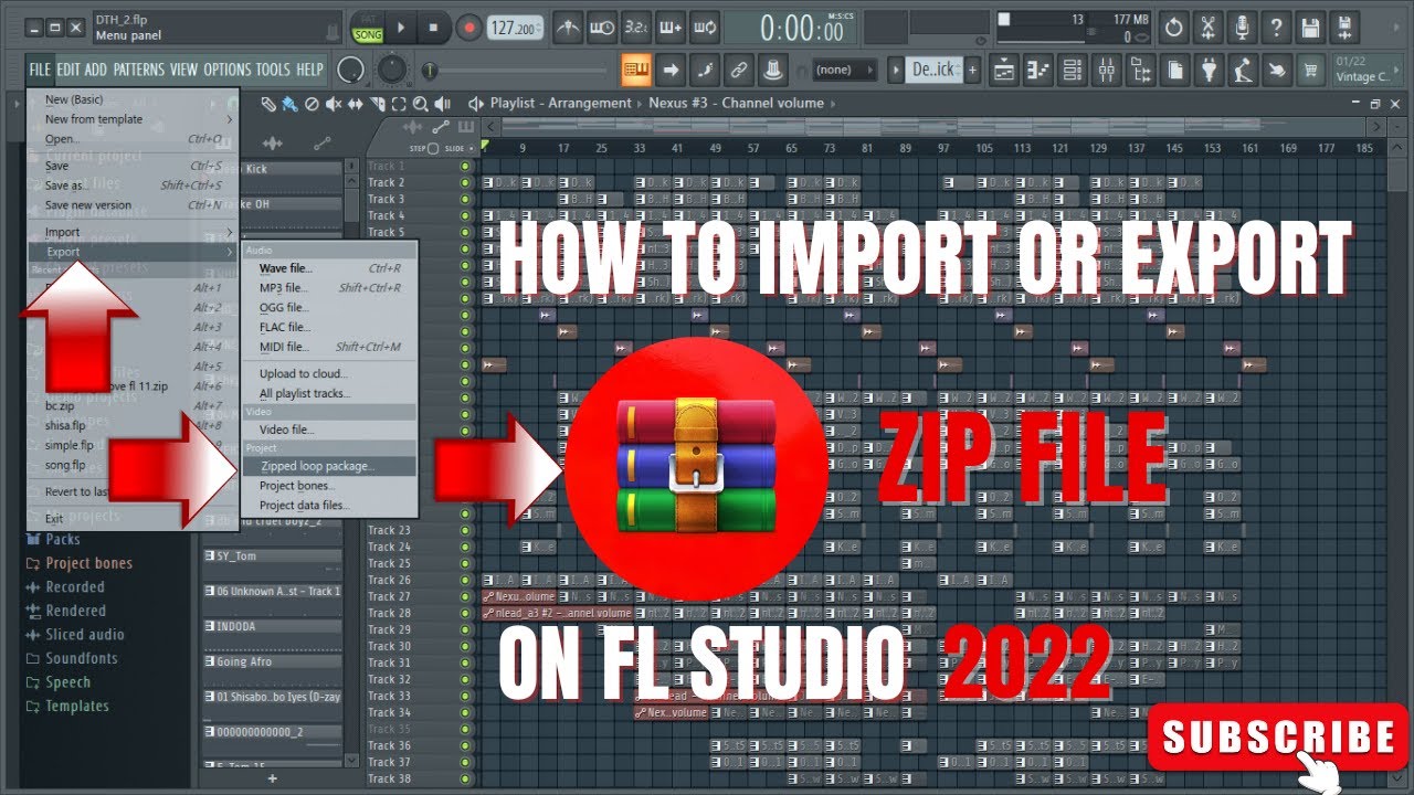 How To Import Or Export Zip File On Fl Studio,