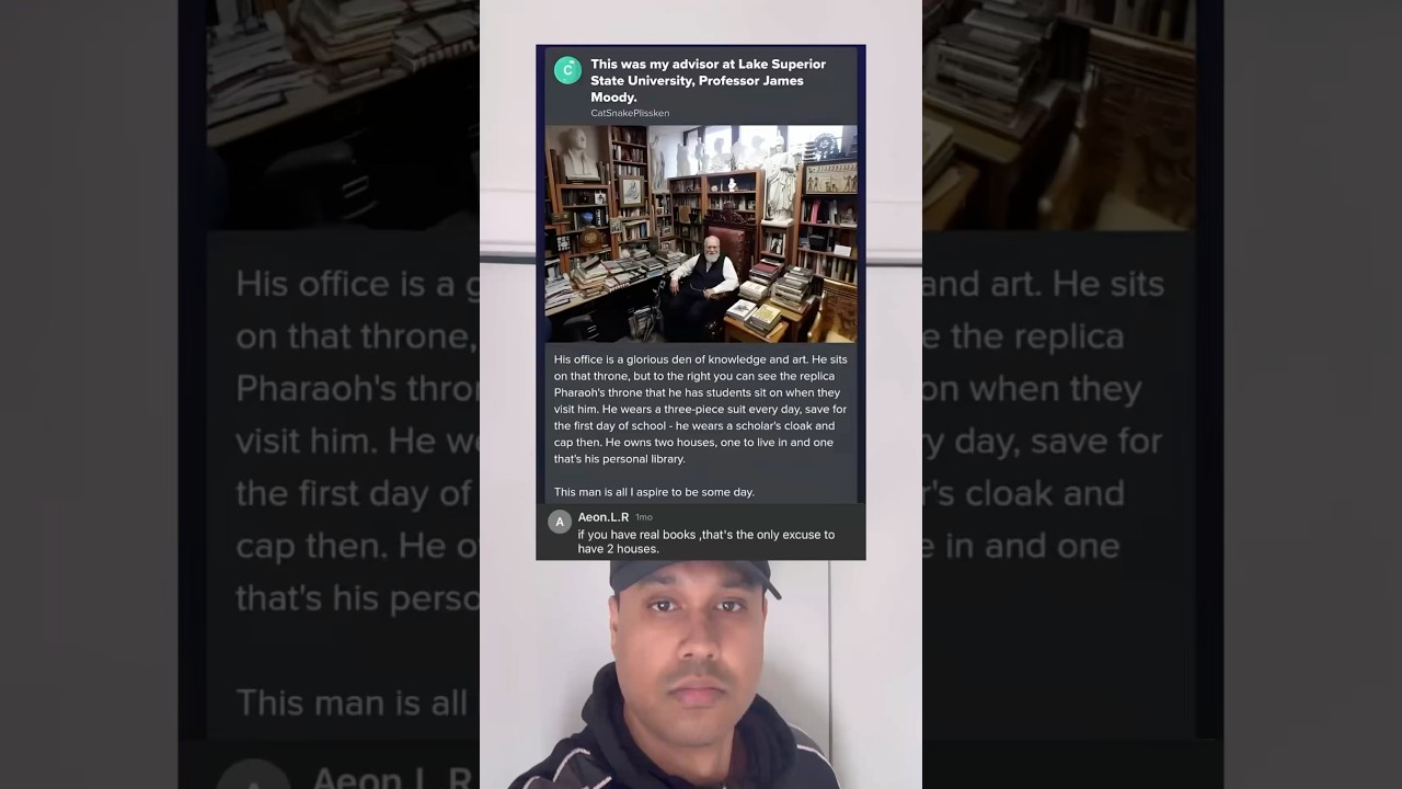 His office is a treasure trove of knowledge and art. He’s the king of all scholars!