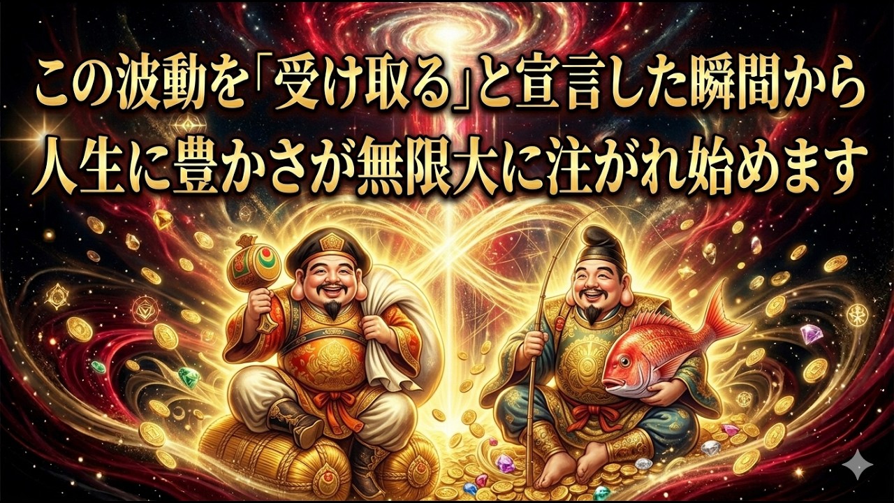 この波動を「受け取る」と宣言した瞬間から人生に豊かさが無限大に注がれ始めます