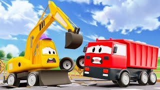 Bagger, Muldenkipper, Bulldozer, Kräne: Fang die Abrissbirne – bau eine neue Straße | 3D-Animation