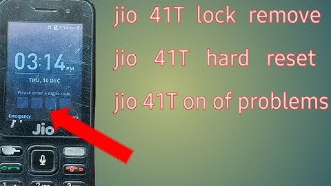 jio 41T lock remove jio 41T hard reset