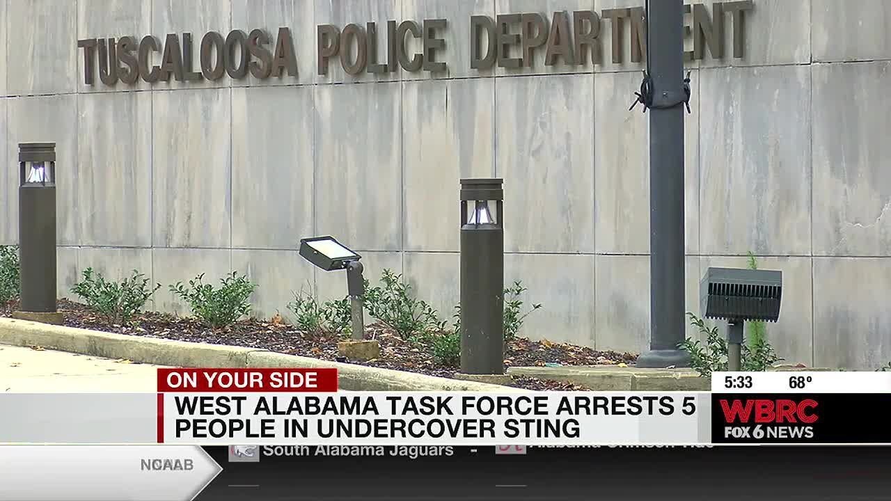 West Alabama task force arrests 5 people in undercover sting - YouTube