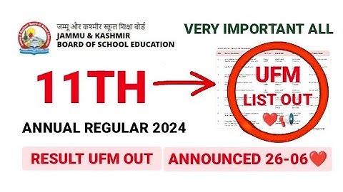 JKBOSE 11th Result ❤:- JKBOSE 11th Class Result Ufm out,  Jkbose 11th class Result out soon