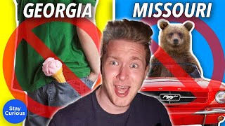 USA Has The WEIRDEST Laws! Swedish Dude Reacts to 50 Weirdest Laws in the USA - One From Every State